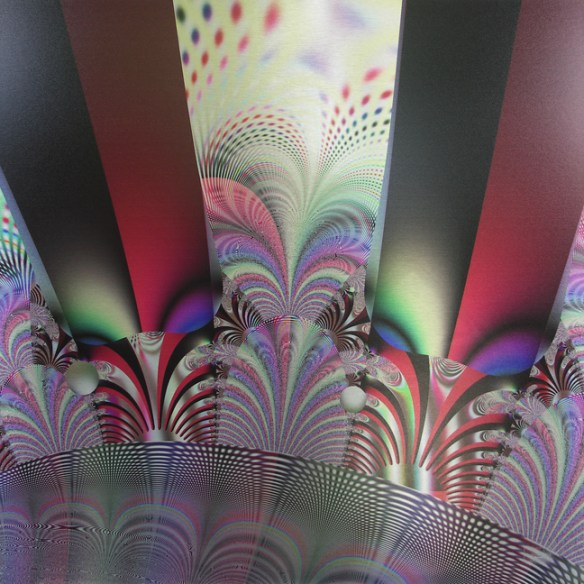 The Ball Went Over the Fence 2, Lianne Todd. Original Fractal Digital Art, single edition print on metal, 20x20" $325.00