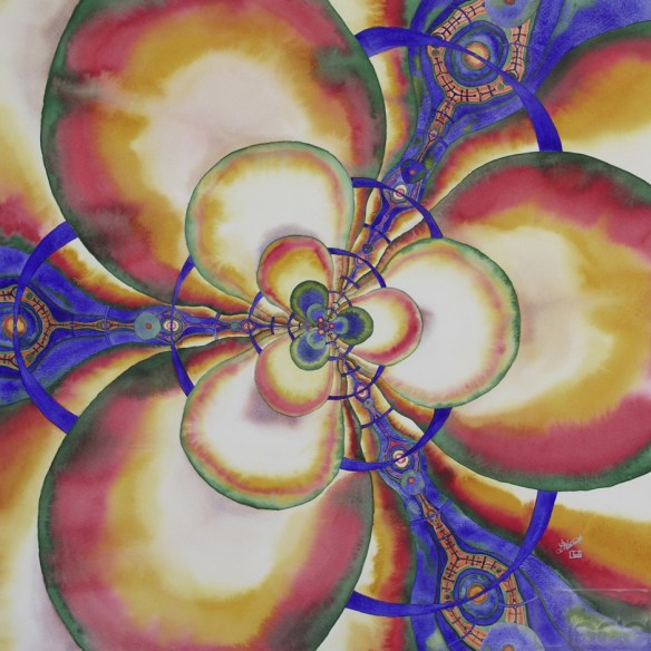 Triad. Lianne Todd. Watercolour on Paper. 20x20". $625.00