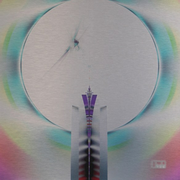 Beacon. Digital Fractal Art printed on metal, single edition print. $185. Lianne Todd